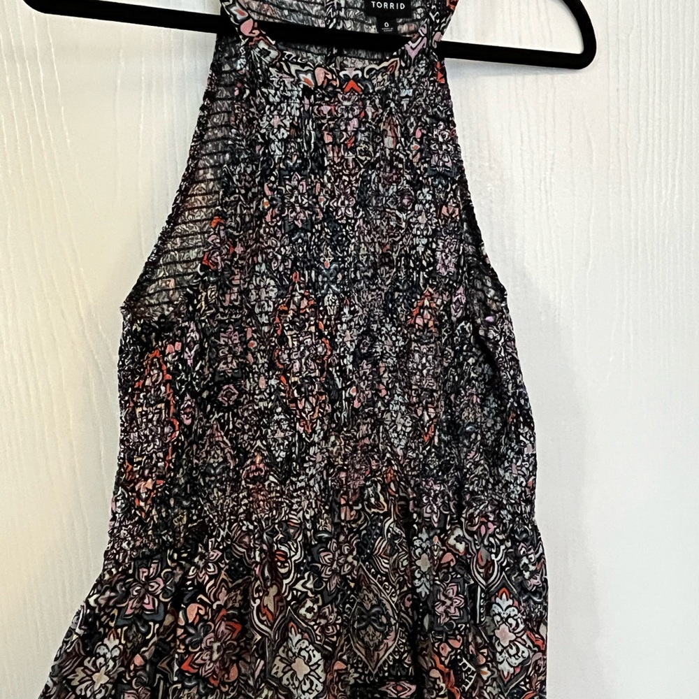 Torrid floral stretch babydoll tank